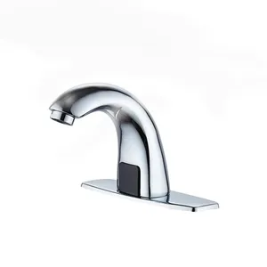 Hot Sale No Touch Factory Price Bathroom Public Chrome Finish Short Brass Body Automatic Sensor Water Tap