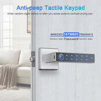 Cerradura inteligente sin llave para puerta, cerrojo de seguridad con huella dactilar, contraseña, APP TUYA, Hotel, apartamento
