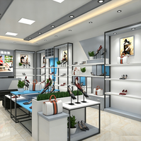 Présentoir Commercial Multi-Niveaux sur Pied pour Magasin de Chaussures, Présentoir à Sacs, Étagères de Présentation Personnalisées