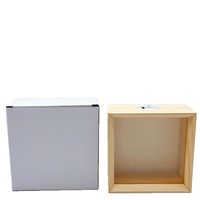 Nouveau Cadre Photo Lumineux Creux à Fleurs Séchées, Éclairé par LED, Double Face, en Verre Transparent et Bois, Boîte à Lumière Artistique 3D Moderne et Créative