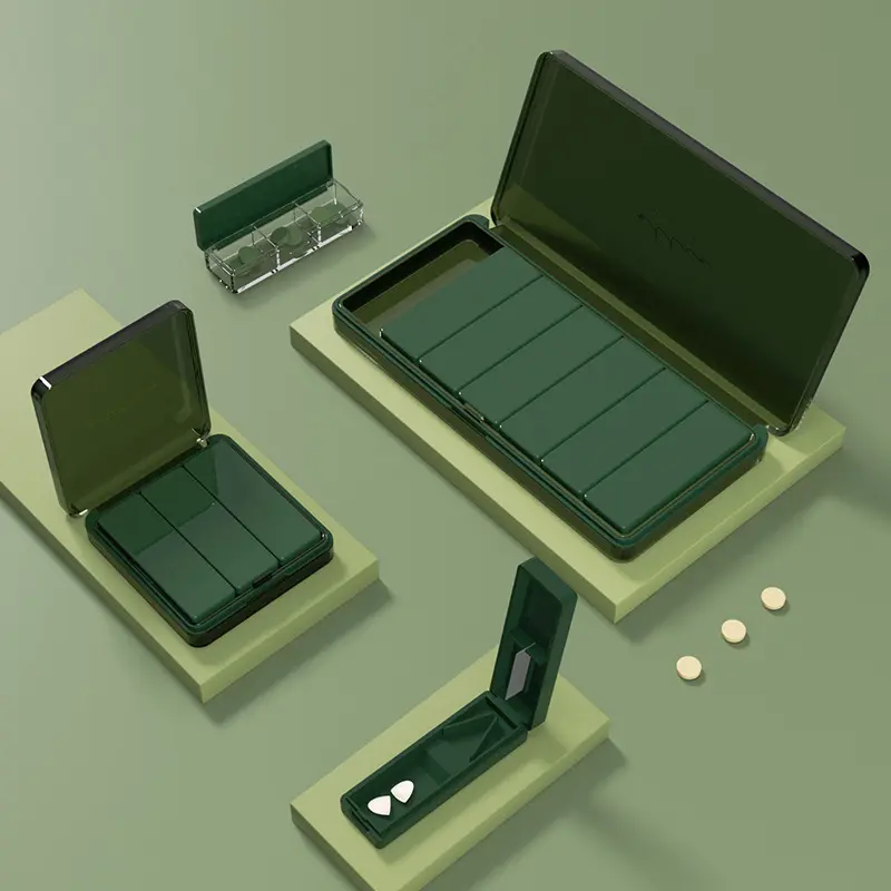 CL105 7 Days Weekly Pill Case Medicine Tablet Dispenser Organizer Pill Box Splitters Pill Storage Organizer Container