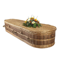 Ataúd de Mimbre Natural Tejido a Mano, Biodegradable, Ecológico, para Cremación y Entierro