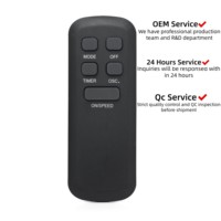 Télécommandes universelles de haute qualité personnalisées en silicone infrarouge noir à 5 boutons, fabricant d'origine, sélection variée de télécommandes