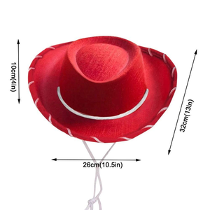 Disfraz de <span class=keywords><strong>Vaquero</strong></span> <span class=keywords><strong>Princesa</strong></span> con <span class=keywords><strong>Sombrero</strong></span> de Fieltro para Niños, Ideal para Actuaciones, Fiestas de Despedida de Soltera y Cumpleaños - Product Image 4