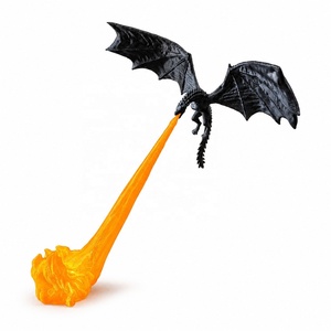 Décoration de bibliothèque en forme de dragon imprimé en 3D avec flamme, sculpture de dragon cracheur de feu lumineuse avec lumière LED, décoration de étagère fantastique pour la maison - Product Image 4