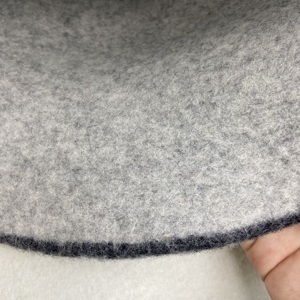 Chapeau de sauna en feutre de laine australienne bicolore <span class=keywords><strong>gris</strong></span> foncé et <span class=keywords><strong>gris</strong></span> clair, casquette épaisse de qualité supérieure à large bord, protection thermique pour spa, banya, maison - Product Image 6