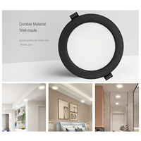 Lumière tubulaire ronde encastrée en fer LED 6W 9W 12W 18W Ultra-mince en tôle émaillée Downlight/led Down Light/Downlights