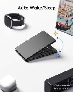 Teclado Inalámbrico Plegable Recargable Ultra Delgado, Teclado Bluetooth Plegable Compatible con Teléfonos Inteligentes y Tabletas IOS y Android - Product Image 4