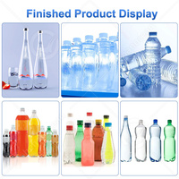 Máquina Manual OCEAN para Fabricar Botellas de Agua de Plástico, Pequeña, de 2 Cavidades, para Moldeo por Soplado y Estirado de Botellas PET