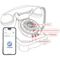 Téléphone filaire rétro Bluetooth avec assistant vocal, style antique, décoration de bureau pour smartphone et maison