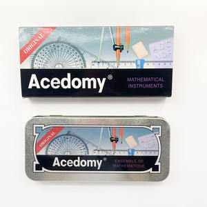 Ensemble de géométrie <span class=keywords><strong>math</strong></span>ématique de haute qualité 13 pièces règles d'étudiant d'école de vente chaude et matériel en métal de boussole - Product Image 2