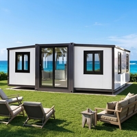 Maison conteneur extensible économique à installation facile, 3 chambres avec cuisine et séjour