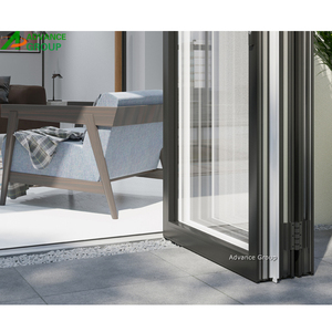Véranda extérieure en verre, <span class=keywords><strong>porte</strong></span> à deux volets, Patio coulissant, double pliage, aluminium, double pliage, pas cher - Product Image 4
