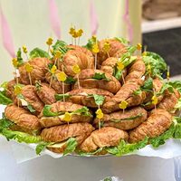Tailai – 100 pics à cocktail jaunes en bambou pour amuse-gueules, brochettes, garnitures de boissons, mariages et fêtes