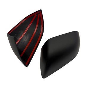 Shuangyi Matte Black <b>Mirror</b> Covers For Tesla Model 3 Full Set <b>Plastic</b> Rearview Protector - Product Image 4