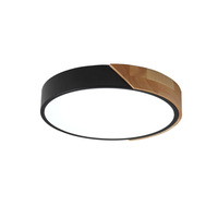 Lustre moderne LED ultra fin en fer et acrylique 24W, montage en surface, chambre à coucher, salon, intérieur