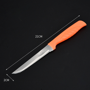 Coltello occidentale in acciaio inossidabile con manico in plastica seghettata per bistecca agnello tagliare pane stoviglie <span class=keywords><strong>coltelli</strong></span> da cucina - Product Image 6