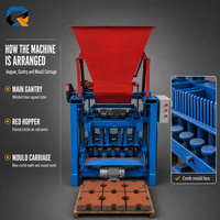 Machine à fabriquer des blocs semi-automatique QS4-35 avec trémie, machine à fabriquer des briques creuses en béton pour la construction