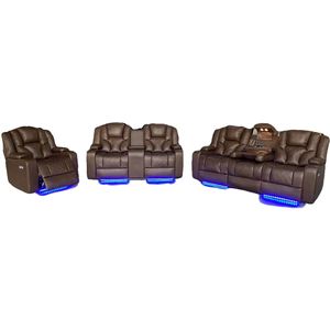 Ofertas Diarias: Sofá Reclinable Eléctrico de Estilo Tradicional, Juego de Sillones Tipo Puff, Muebles Funcionales para el Hogar, Sala de Estar con Función Reclinable - Product Image 2