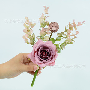 Bouquet de roses artificielles Dongchen Crafts, fleurs en soie 10cm-30cm, pour décoration de maison et de mariage - Product Image 2