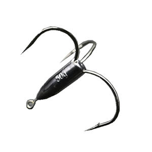 Hameçons triples lestés pour la pêche en gros avec pointes rondes et aiguisées, options avec ou sans ardillons - Product Image 1