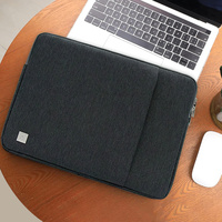 Lot de 2 pochettes pour ordinateur portable en polyester imperméable avec fermeture éclair pour MacBook/Dell/HP - Sacoche de rangement OEM