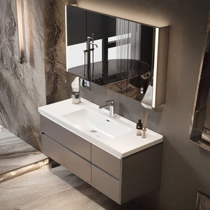 Modern light luxury bathroom cabinet combination ceramic deepening basin integrated basin bathroom washbasin - Product Image 1