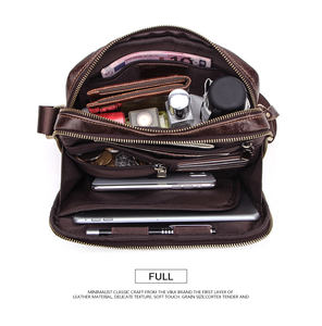 Мужская винтажная сумка-мессенджер из натуральной воловьей кожи, сумка через плечо для 7,9 - Product Image 5