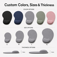 Tapis de souris ergonomique avec repose-poignet personnalisé, mousse à mémoire de forme, antidérapant, résistant à l'eau, pour le bureau, les jeux, cadeau d'affaires