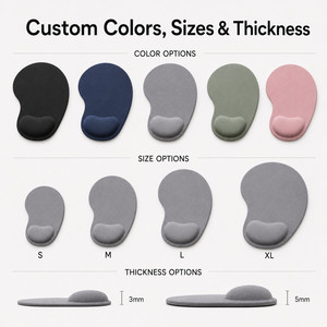 Custom Logo Ergonomic <b>Wrist</b> <b>Rest</b> Mouse Pad Memory Foam Non-Slip Water Resistant Mousepad for Office Gaming Business Gift - Product Image 5
