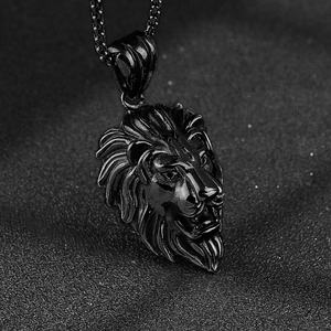 Collar con Colgante de Cabeza de León para Hombre, de Acero Inoxidable, Estilo Deportivo, Accesorios de Arrogancia, Colgante de Animal para Cristiano - Product Image 3