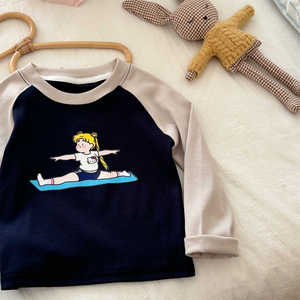 Girls Cartoon Print T-Shirt <b>Long</b> <b>Sleeve</b> Cotton Spring Autumn Casual <b>Base</b> <b>Layer</b> Top - Product Image 2