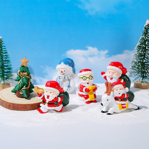 Figuras de Papá Noel, Adorno de Resina para Paisajes en Miniatura, Decoración Navideña para Interiores - Product Image 3