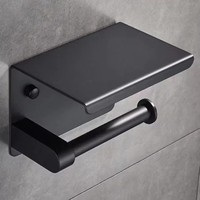 Support mural en acier inoxydable et alliage d'aluminium pour rouleau de papier toilette et téléphone portable – Accessoire de salle de bain économique