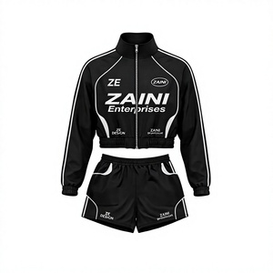 300 GSM Interlock Polyester/Nylon Hooded Casual T Shirt and Shorts <b>Set</b> Black <b>White</b> Sportswear Quick Dry - Product Image 1