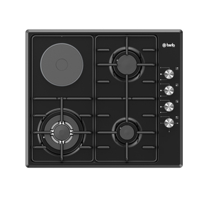 Cocina empotrada adecuada con 4 quemadores, sistema de seguridad de corte automático de gas, diseño de acero inoxidable, fácil limpieza, esmaltada e inteligente. - Product Image 1