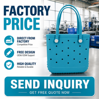 Sac fourre-tout de plage personnalisé en EVA bleu, étanche, avec fermeture à bouton, portable, tendance, pour rangement extérieur - Vente en gros OEM Privé