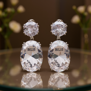 Luxury White Gold Plated Crystal & Rhinestone <b>Claw</b> Setting Drop <b>Earrings</b> for Women Party Jewelry E490 - Product Image 2