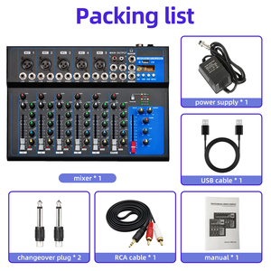 Biner fd7 âm thanh chuyên nghiệp Mixer xách tay USB giao diện phát lại 7 kênh <span class=keywords><strong>DJ</strong></span> trộn giao diện điều khiển để ghi âm - Product Image 5