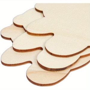 Disesuaikan belum selesai beruang kayu bentuk 20 Pak irisan Laser-Cut untuk proyek seni DIY dan dekorasi rumah Dropshipping