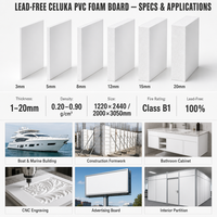 Panneau en PVC expansé Celuka extra épais 2x3m sans plomb pour la construction navale - Vente en gros
