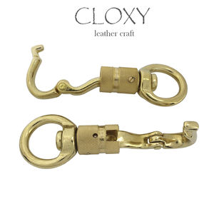 Crochet à dégagement rapide en laiton massif robuste pour cheval cordes de plomb fermoir licou mousqueton Antique panique mousqueton crochet pivotant - Product Image 3