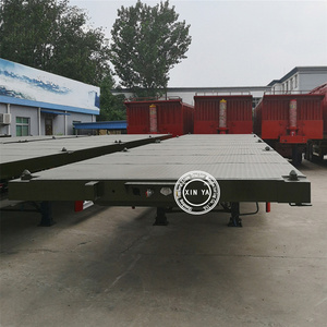 Promo Panas Semi-Trailer Flatbed Kontainer 45 Kaki, 45 Ton, 13,6 Meter, Tiga As, Sistem Suspensi Mekanis dengan Lift-Axle - Product Image 2