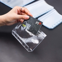 Pochettes de Classeur A5 A6 A7 Transparentes en PVC, Étuis Zippés Double Poches, Enveloppes Budgétaires sans Tête de Fermeture Éclair, Enveloppes pour Argent Liquide