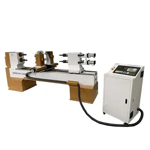 Wisdom CNC double axes wood cnc lathe machine manufacturer for furniture legs