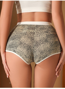 Boxer in cotone da donna leopardo bianco con Splicing traspirante antiriflesso Boxer da bambina - Product Image 2