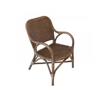 Chaise de restaurant en rotin de style nordique européen moderne, chaise de salle à manger individuelle à dossier haut tressée à la main, chaise de loisirs avec dossier