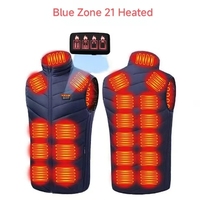 Gilet chauffant électrique à 21 zones chauffantes, rechargeable par USB, 4 niveaux de température, veste chaude pour l'hiver, le ski, la chasse, gilet chauffant pour activités de plein air