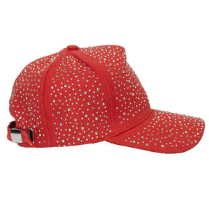 Casquette de baseball style designer avec strass, style urbain, en tissu courant, décontractée, vente en gros d'usine - Product Image 3