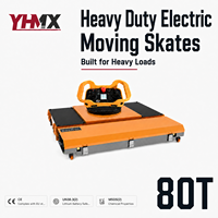 Chariot de manutention électrique robuste de 80 tonnes, nouvelle machine à roulettes, patins de manutention de charge à batterie